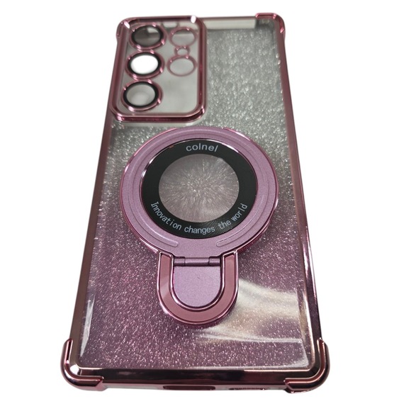 Samsung Galaxy S24 Ultra Smartphone Case Magsafe Ring Stand Thin Cover 6.9" Pink - Picture 1 of 5